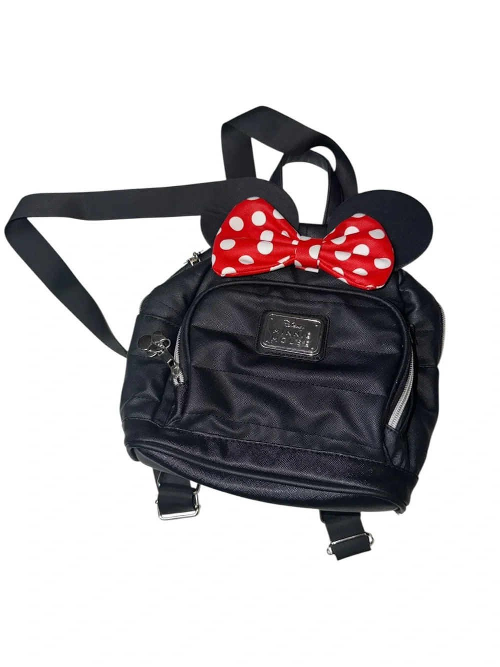 Disney Black Mini Backpack with Red Polka Dot Bow and Ears